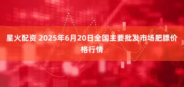 星火配资 2025年6月20日全国主要批发市场肥膘价格行情
